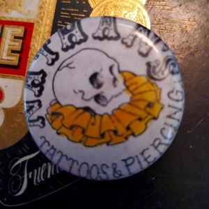 NATHAN'S Tattoos and Piercings Pinback Button